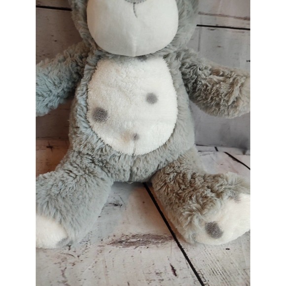 Grey White Puppy Dog Plush Stuffed Animal Lovey - Picture 7 of 8